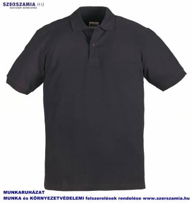 SAFARI fekete teniszpóló, 220g, méret: XXL, 1 darab