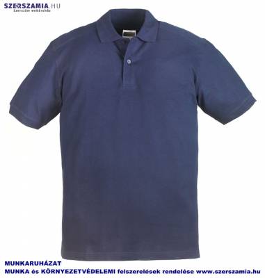 SAFARI kék teniszpóló, 220g, méret: L, 1 darab