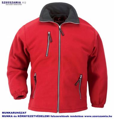 ANGARA Piros cipzáros pulóver, méret: M