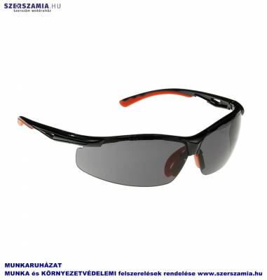 NANOLUX színezett karcmentes védőszemüveg fekete szárral, 1 darab