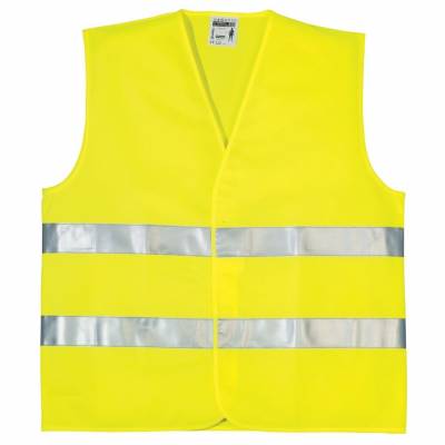 FLUO Jól láthatósági mellény, 2 keresztcsík, sárga, méret: XXXL