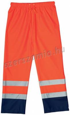 FLUO Narancs/kék PU esőnadrág, méret: XXL , 1 darab