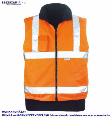 FLUO polár bélelt mellény narancs, méret: XL, 1 darab