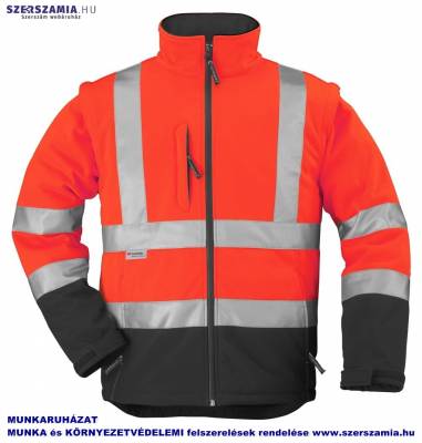 FLUO Softshell 2/1 dzseki piros/fekete, méret: XXL , 1 darab