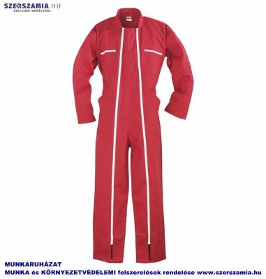 Kétcipzáras overall piros, méret: 52 XL, 1 darab