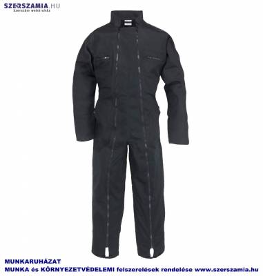 Kétcipzáras overall fekete, méret: 40/42 S, 1 darab