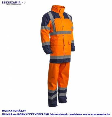HYDRA Hi-viz PE esőöltöny narancs/kék, méret: L