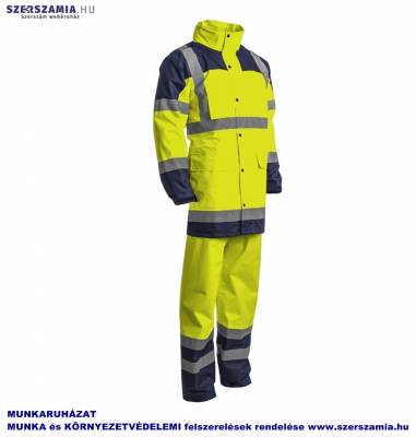 HYDRA Hi-viz PE esőöltöny sárga/kék, méret: S