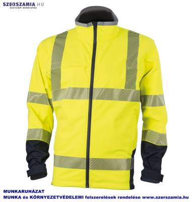 STATION Softshell Fluo dzseki sárga/fekete, méret: M, 1 darab