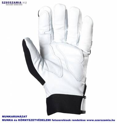 KIFUTÓ BŐRKESZTYŰ FINOM KECSKEBŐR, FEKETE PES KÉZHÁT, TÉPŐZ