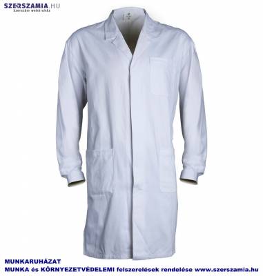 Partner köpeny 280g/m2 100százalék pamut fehér, méret: XXXL, KIFUTÓ termék 1 darab