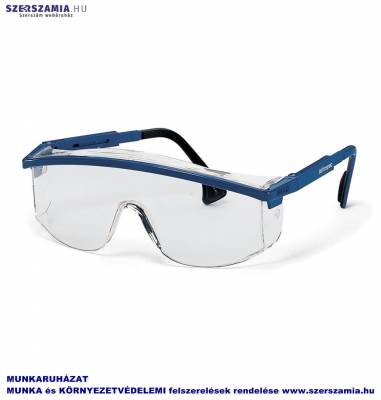 UVEX Astrospec szemüveg, kék keret, víztiszta lencse, 1 darab