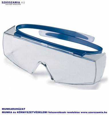 UVEX Super OTG szemüveg,kék keret, víztiszta lencse