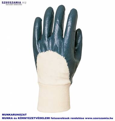 EUROLITE Tenyéren mártott kék Nitril kesztyű, ACTIFRESH, méret: 7, 10pár / csomag