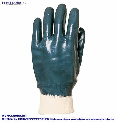 EUROTRIL Kézháton is mártott, Passzés kék Nitril kesztyű, méret: 8, 10pár / csomag