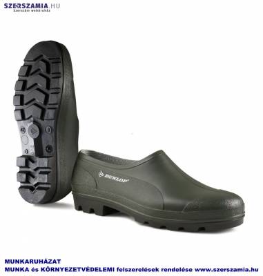 DUNLOP Wellie B350611 9SYLV zöld vízálló PVC papucs, méret: 40, 1 pár