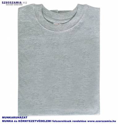 ASTERION szürke póló 190g, méret: M, KIFUTÓ termék 1 darab