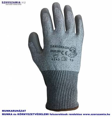 KIFUTÓ SZERELŐK.,VÁGÁSBIZTOS HPPE, SZÜRKE PU TENYÉRREL_10(cs