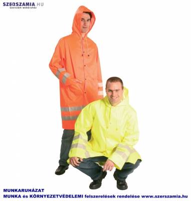 Fluo esőköpeny narancs , méret: M, 1 darab