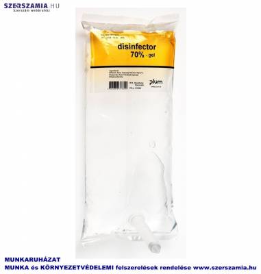 PLUM Disinfector 70százalék kézfertőtlenítő gél, méret: 1 l, 1 darab