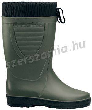 FROST Szőrmés zöld csizma kötővel, méret: 46, 1 pár