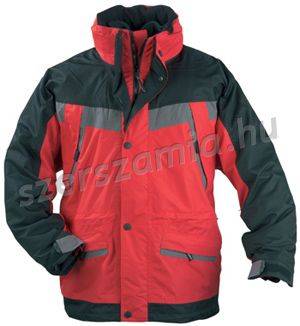 ICEBERG 3/1-ben piros/fekete kabát, méret: XL