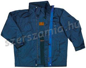 POLE-OUEST Kék bélelt kabát, méret: XXXL