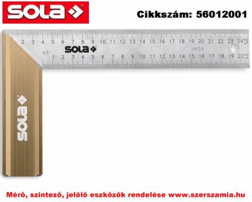 Asztalos derékszög Alu fogantyú SRB 200 rozsdamentes,200x145mm SOLA