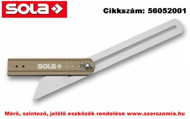 Szögmásoló skálázott VSTG 300 Hossz 300mm SOLA