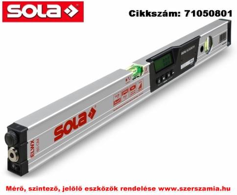 Elektronikus lézeres vízmérték Lasertronic ELWX 60 dőlésmérővel és lézerrel SOLA