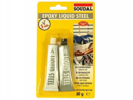 Epoxy Liquid Steel V1 kontakt speciális ragasztó ragasztó 2x15ml 30ml