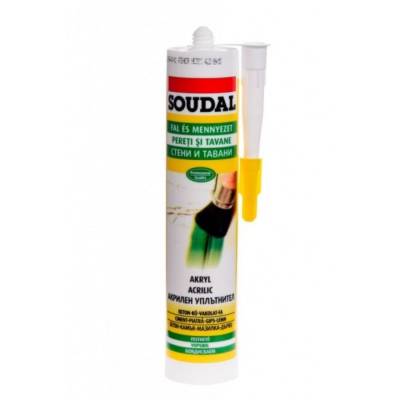 Akril SOUDAL fehér 280ml - Festhető tömítő