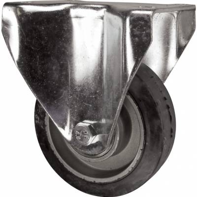 Nagy teherbírású gumiabroncsos kerék, fix típus felső tányérral 125mm