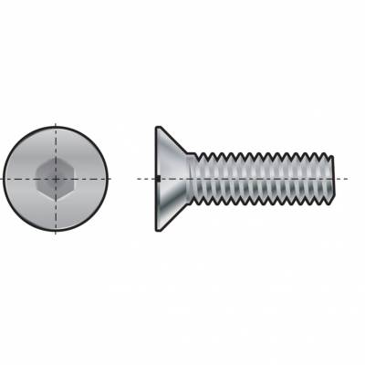 Süllyesztett fejű belső kulcsnyílású csavar M6 14,0mm BS EN ISO 898/1 10db/csomag