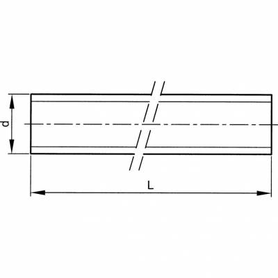 Menetes szár - rozsdamentes acél A2 M5x1m