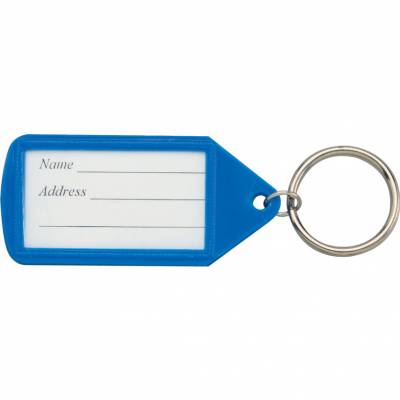 Műanyag biléta kulcskarikával kék 50db/csomag