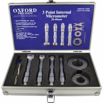 3 pontos furatmikrométer készlet 20-40mm