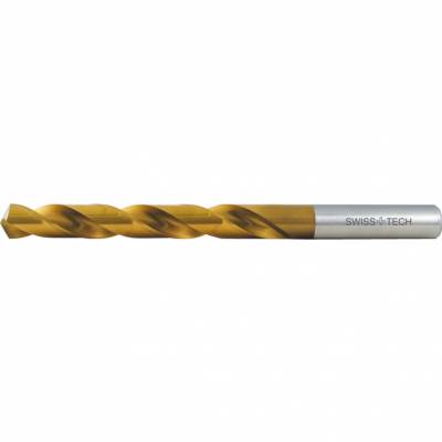 Csigafúró normál hosszú, köszörült hornyú, TiN bevonatú, hengeres szárral 12,0mm HSS DIN338