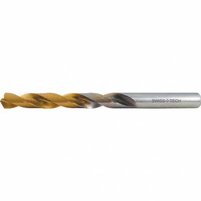 Köszörült hornyú, TiN bevonatú, hengeres szárú csigafúrók, fényes, normál hossz, hss, metrikus, SWISSTECH Méret: 1,00mm