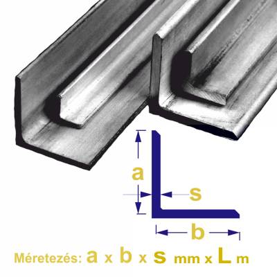 Szögvas, S235, 20 x 20 x 3mm x 2m ±5mm 3db