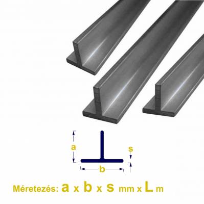 T-vas, S235 40 x 40 x 5mm x 2m ±5mm 3db