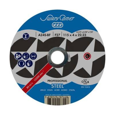 SWATYCOMET PROFESSIONAL METAL tisztítókorong 115x6,5(6,0)x22,2 A24S-BF