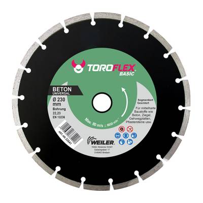 TOROFLEX HOBBY beton gyémánttárcsa 230x22,2/SH8