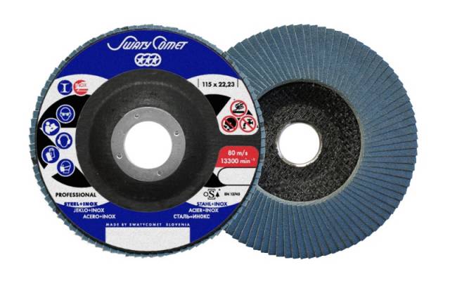 SKORPIO INOX lamellás csiszolótányér F27 egyenes 180x22,2 P120Z