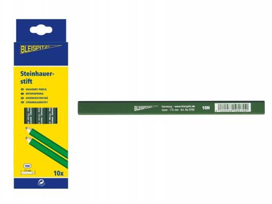 BLEISPITZ kőműves ceruza 175mm 10H 10db No.1515