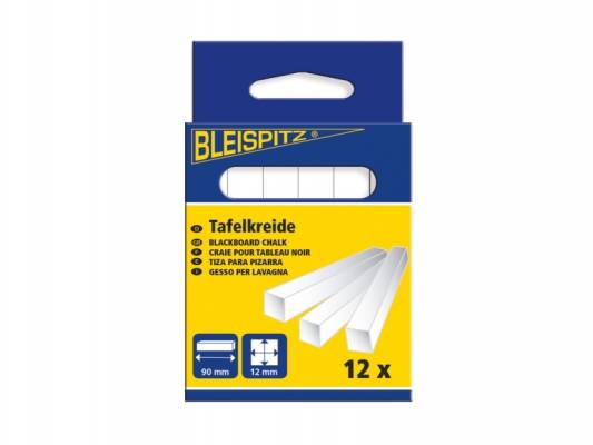 BLEISPITZ táblakréta négyszögletes fehér 12 db No.1126