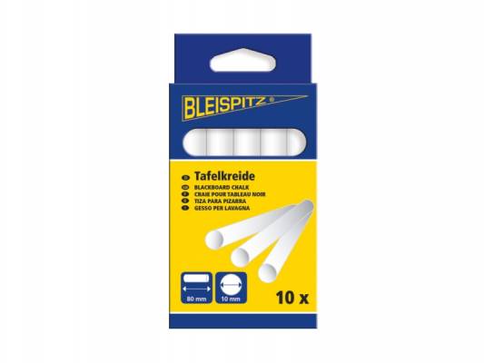 BLEISPITZ táblakréta kerek fehér 10 db No.1119