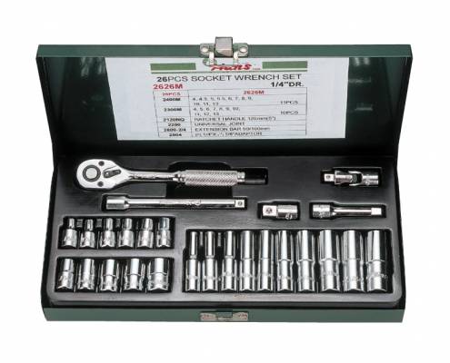 HANS 1/4˝ dugókulcs készlet 26r. 4-13mm 2626M