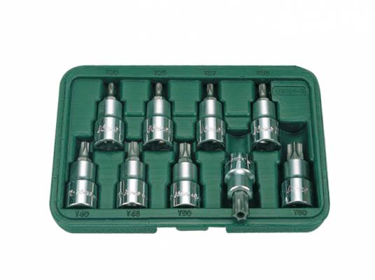 HANS 1/2˝ furatos TORX bit-dugókulcsfej készlet 9r. TH20-TH60 46025-9