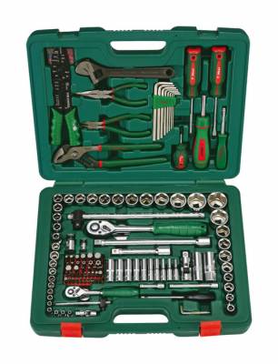 HANS 1/4˝+1/2˝ szerszám készlet 158r. metrikus + colos TK-158